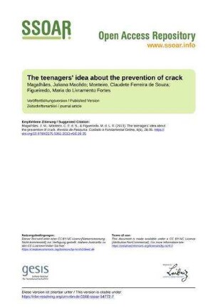 The teenagers' idea about the prevention of crack