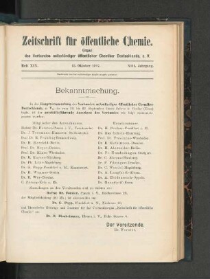 Heft XIX. 15. Oktober 1907.