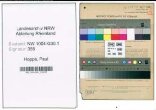 Entnazifizierung Paul Hoppe , geb. 26.08.1904 (Spediteur)