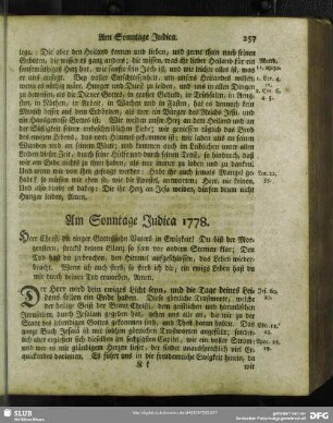 Am Sonntage Judica 1778