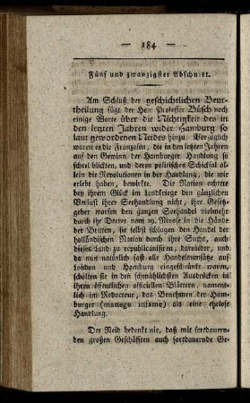 Fünf und zwanzigster Abschnitt. - Sechs und zwanzigster Abschnitt.