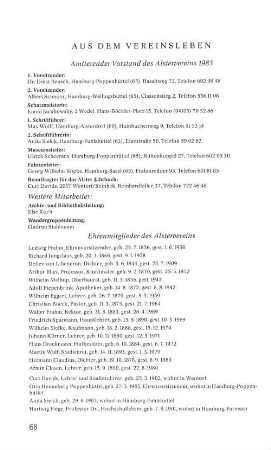 Vorstand und Ehrenmitglieder