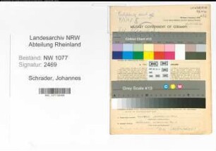 Entnazifizierung Johannes Schrader , geb. 16.12.1910 (Polizist)