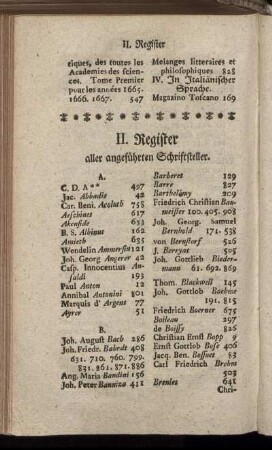 II. Register aller angeführten Schriftsteller.
