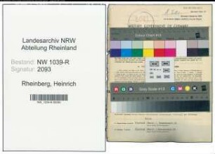 Entnazifizierung Heinrich Rheinberg , geb. 17.03.1914 (Stadtinspektor)