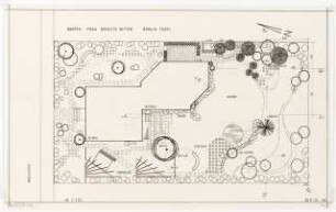 Garten Brigitte Ritter, Berlin-Tegel: Gartenplan 1:100