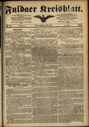 Ausgabe vom Donnerstag, den 23. Juni 1910.