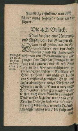 Die 42. Ursach.