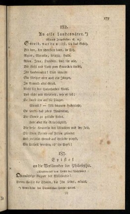 177-185, 182. An alle Landesvaeter; 183. Epistel