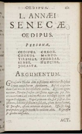 L. Annæi Senecæ Oedipus.