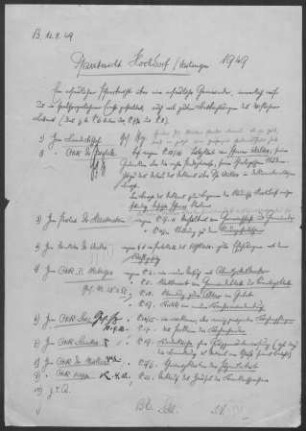 Hochdorf/Enz: Visitationsbericht mit Pfarrbericht 1949