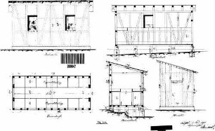 Blaufelden: Nebengebäude Bm Materialmagazin Grundriss,Schnitte,Ansichten