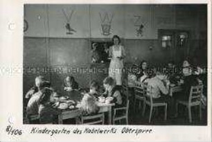 Frühstück im Kindergarten des Kabelwerkes Oberspree