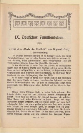 [a) Glückselige Kindheit]