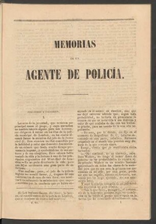 Memorias de un agente de policía.