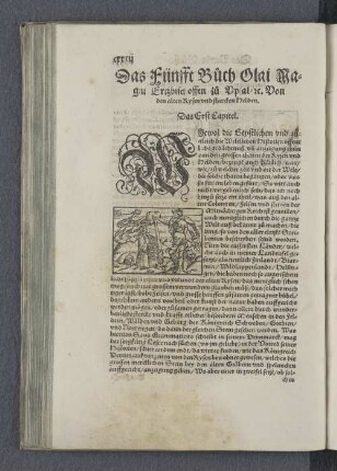Das Fünfft Buch Olai Magni Ertzbischoffen zu Vspal rc. Von den alten Rysen vnd starcken Helden.