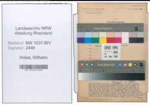 Entnazifizierung Wilhelm Hobel , geb. 24.08.1891 (Bahnsekretaer)