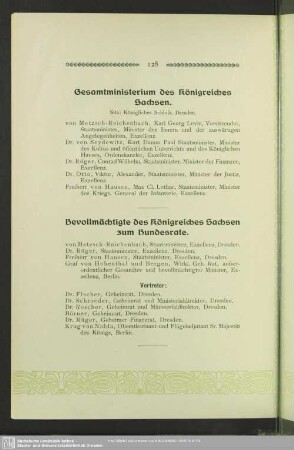 Gesamtministerium des Königreichs Sachsen