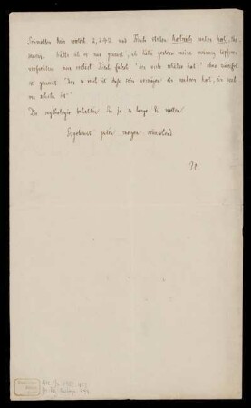 Brief von Moriz Haupt an Salomon Hirzel
