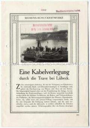 Kabelverlegung durch Gewässer
