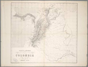 Carta Mural De Los Estados Unidos De Colombia