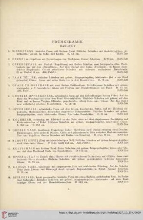 Frühkeramik (Nr. 1-323)