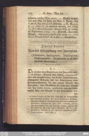 Zehntes Kapitel. Von der Entzündung des Zwerchfells.