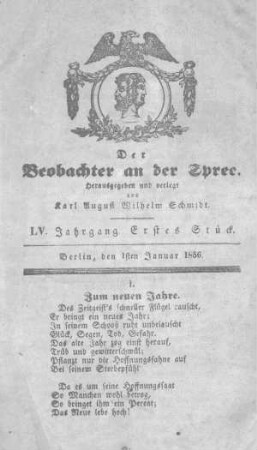 1. Stück, 1. Januar 1856