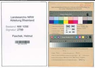 Entnazifizierung Helmut Paschek , geb. 23.07.1911 (Beamter)