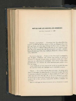 Notice sur les Nouvelles-Hébrides. (Commandant Lapotaire)