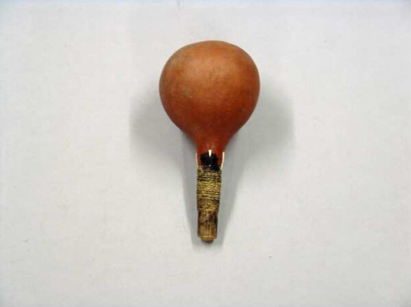 Rattle made from pumpkin skin