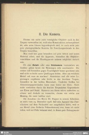 II. Die Kamera