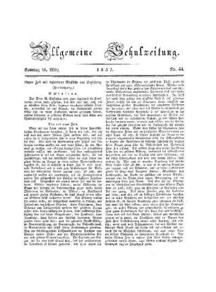 Unsere Zeit mit besonderer Rücksicht auf Erziehung