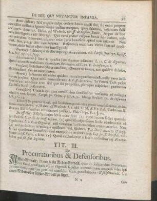 Tit. III. De Procuratoribus & Defensoribus.