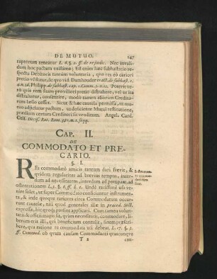 Cap. II. De Commodato Et Precario.