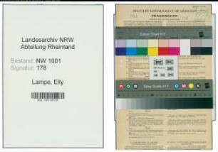 Entnazifizierung Elly Lampe, geb. 12.05.1899 (Angestellte)