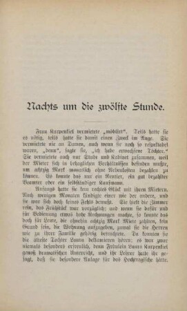 Nachts um die zwölfte Stunde