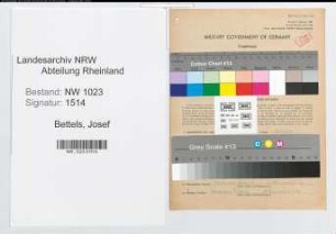 Entnazifizierung Josef Bettels , geb. 03.08.1895 (Lehrer)