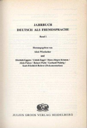 Götz Wienold: Die Erlernbarkeit der Sprachen : eine einführende Darstellung des Zweitsprachenerwerbs, München, Kösel, 1973, 194 S.