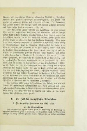 C. Die Zeit der französischen Revolution