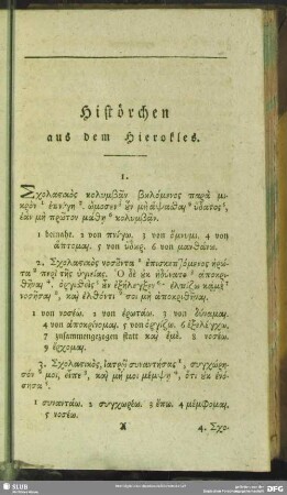Histörchen aus dem Hierokles