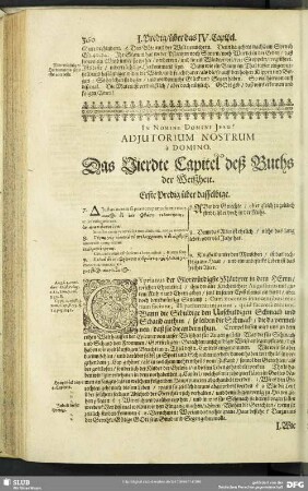 Das Vierdte Capitel deß Buchs der Weißheit