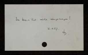 Beiliegender Zettel mit Anmerkungen des Göttinger Bibliothekars L. Denecke
