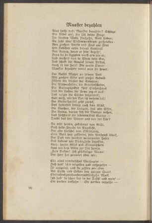 Maasser bezahlen