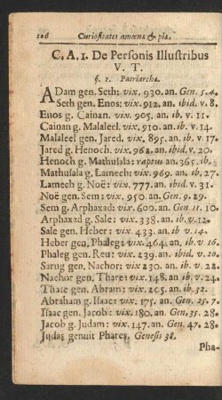 C[uriositates]. A[moenae]. 1. De Personis Illustribus V. T.