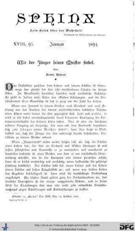 Heft 1 Januar 1894