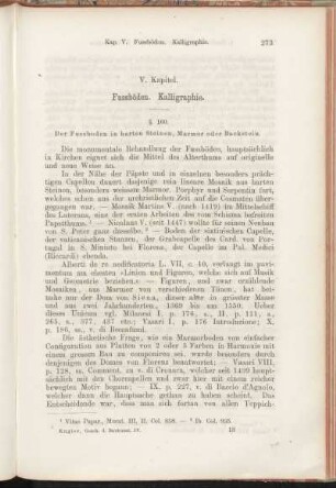 V. Kapitel. Fussböden. Kalligraphie.