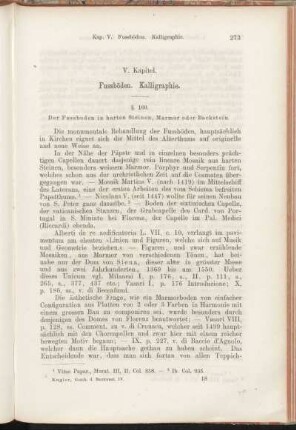 V. Kapitel. Fussböden. Kalligraphie.