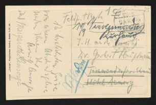 Brief von Arnulf Ansorge an Margarete Hauptmann, geschrieben von Margarethe Ansorge