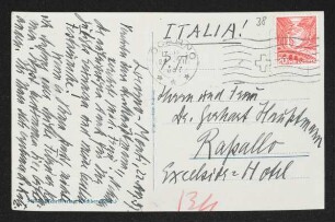 Brief von Richard Katz an Gerhart Hauptmann und Margarete Hauptmann
